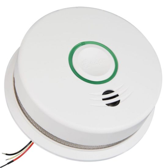 Picture of Wire-Free Interconnect 120v AC Power 10 Year Battery Backup Smoke Alarm & CO Alarm