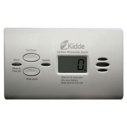 Picture of Kidde Carbon Monoxide Alarm, Battery-Operated, Digital Display