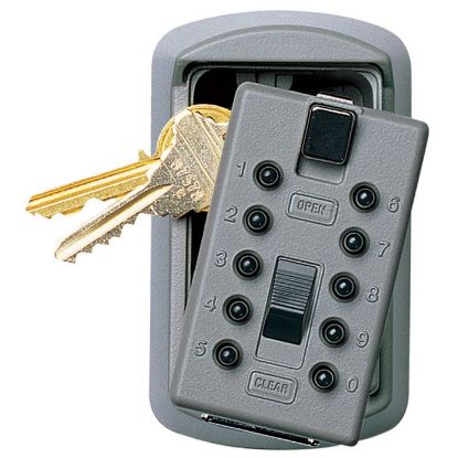 Picture of Kidde AccessPoint KeySafe Original 2-Key Slimline, Pushbutton, Titanium Gray