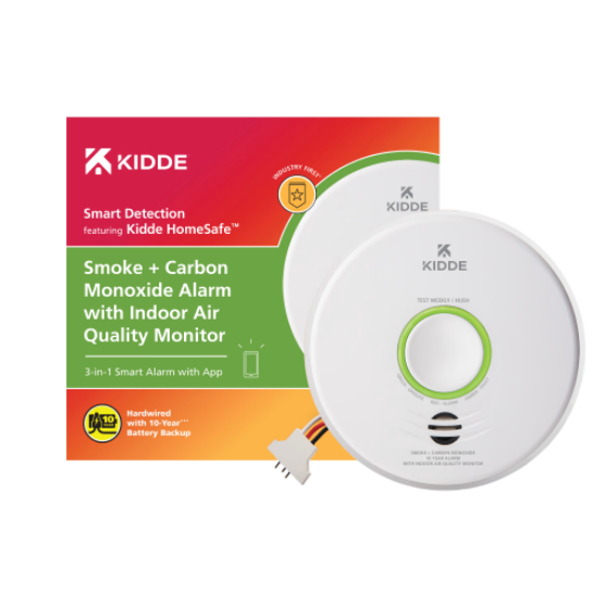 Picture of Kidde Smart Smoke + Carbon Monoxide Alarm with Indoor Air Quality Monitor